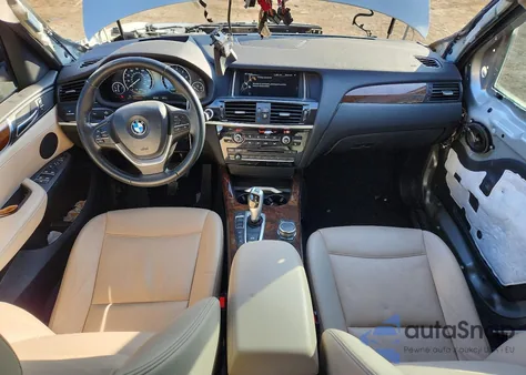 2016 BMW X3 xDrive28I z USA, uszkodzony, nr VIN 5UXWX9C57G0D75123